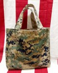 画像5: 米軍実物　USMC MARINES　BDU生地　迷彩リメイクミニバッグ　リバーシブル (5)