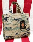画像4: 米軍実物　USMC MARINES　BDU生地　迷彩リメイクミニバッグ　リバーシブル (4)