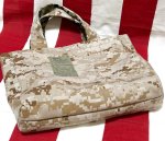 画像3: 米軍実物　USMC MARINES　BDU生地　迷彩リメイクミニバッグ　リバーシブル (3)