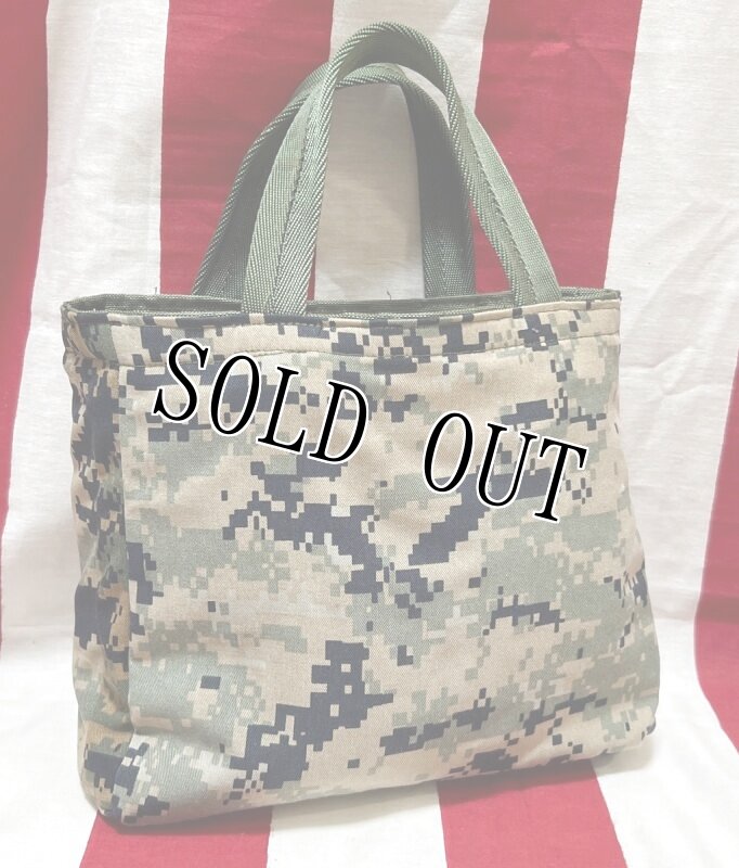 画像6: 米軍実物 USED生地 リメイクミニバッグ リバーシブル (6)