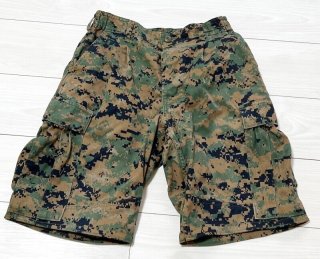 米海兵隊本物モディファイマーパットデザート迷彩ハーフパンツLサイズ希少品 海兵隊実物 USMC ウッドランドマーパットハーフパンツ MEDIUM