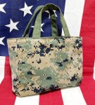 画像6: 米軍実物　USED生地　リメイクミニバッグ　リバーシブル (6)