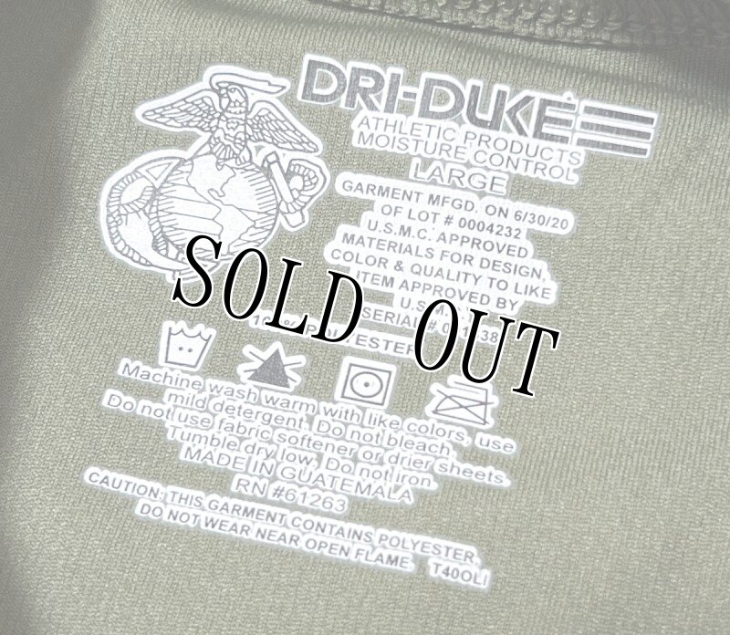 画像2: 米軍実物 USMC　DRI-DUKE　OD Tシャツ　LARGE (2)