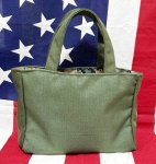 画像2: 米軍実物　USED生地　リメイクミニバッグ　リバーシブル (2)