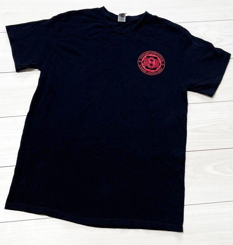 画像1: 米軍実物 USMC 9TH ENGINEER SUPPORT BATTALION Tシャツ MEDIUM (1)