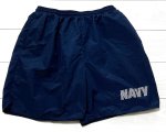 画像1: 米軍実物　US NAVY　トレーニングハーフパンツ 　LARGE (1)