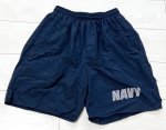 画像1: 米軍実物　US NAVY　トレーニングハーフパンツ 　SMALL (1)