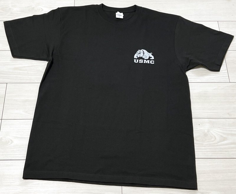 画像1: 米軍放出品　USMC　ブルドッグプリント　Tシャツ　X LARGE (1)