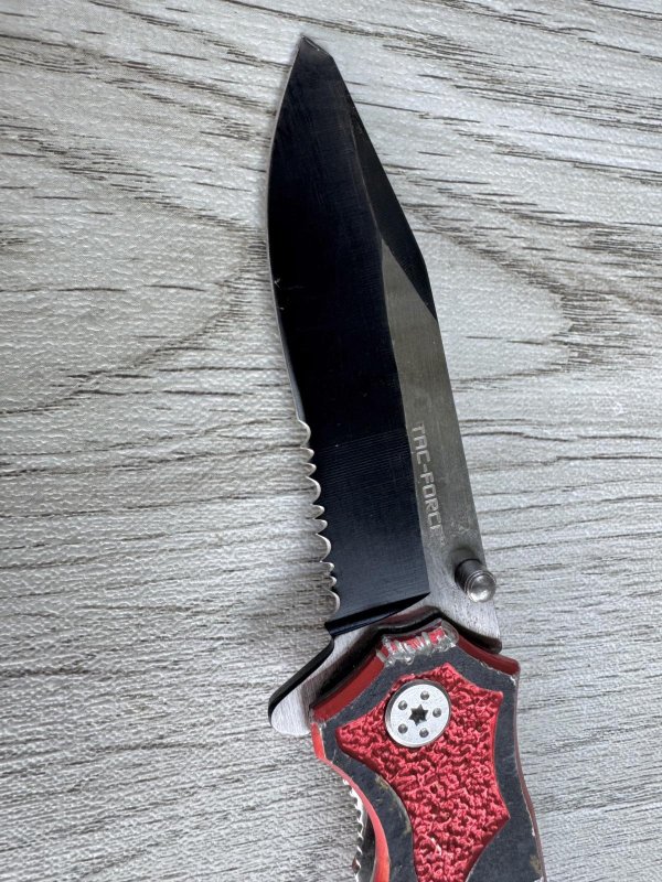 画像2: 米軍放出品 TAC-FORCE レッド スコーピオン タクティカル ホールディング ナイフ (2)