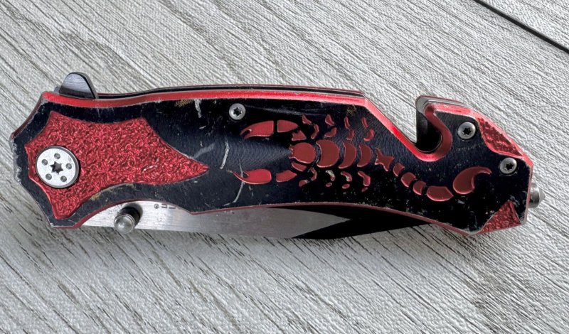 画像8: 米軍放出品 TAC-FORCE レッド スコーピオン タクティカル ホールディング ナイフ (8)