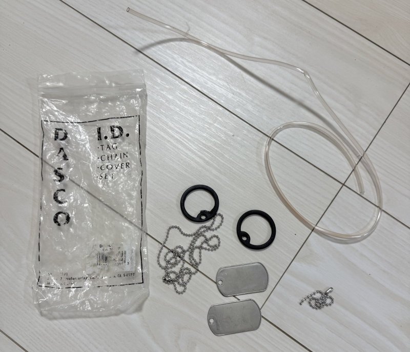 画像1: 米軍放出品 DASCO I.D. TAG CHAIN COVER SET (1)