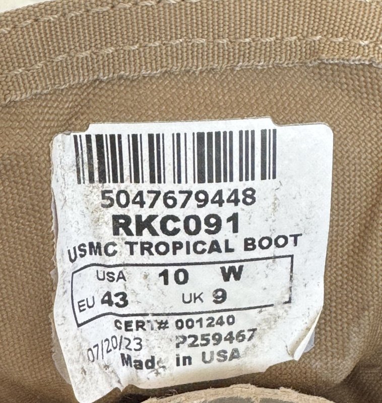 画像11: 新型!!米海兵隊実物 Rocky USMC Tropical Boot 10W  (11)