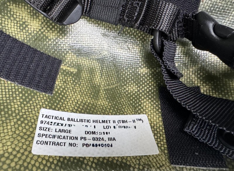 画像12: 米軍実物 TACTICAL BALLISTIC  HELMET LEVEL 3A TBH-II NAVY/ARMY (12)