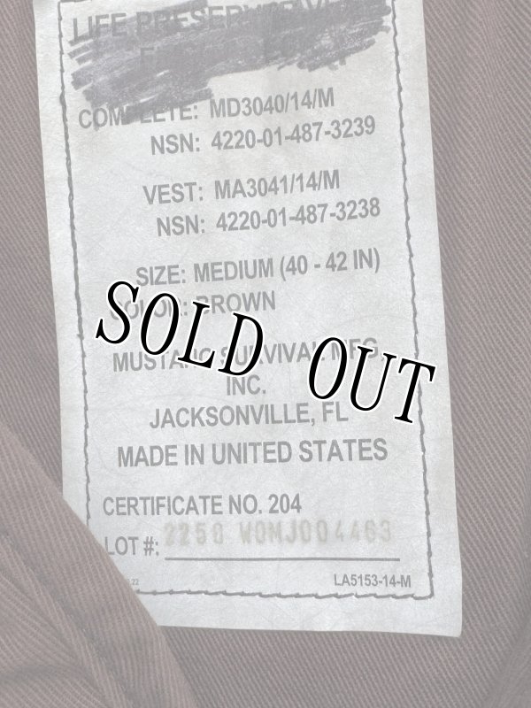 画像7: 米軍実物 LIFE RESERVER VEST　ブラウン　M (7)