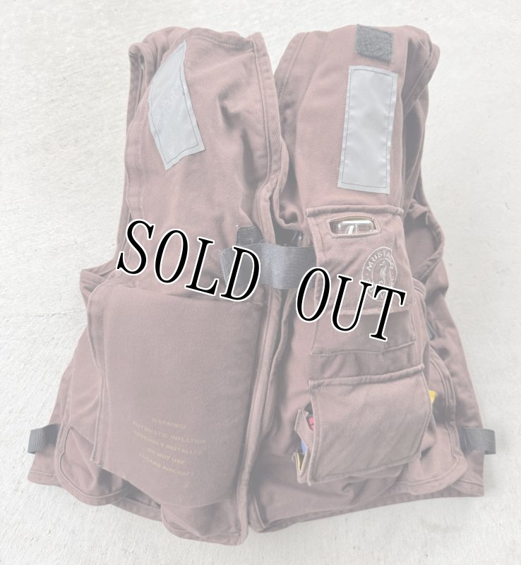 画像15: 米軍実物 LIFE RESERVER VEST　ブラウン　M (15)