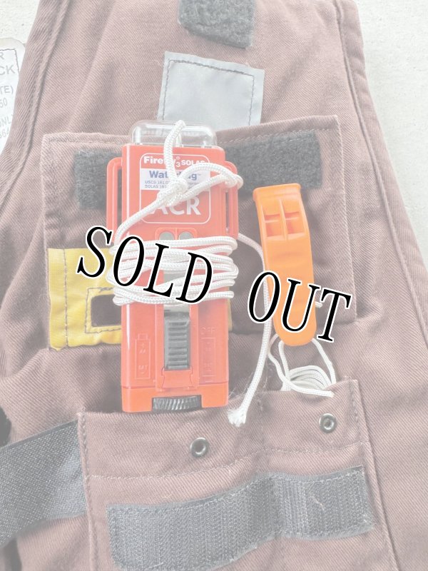 画像3: 米軍実物 LIFE RESERVER VEST　ブラウン　M (3)