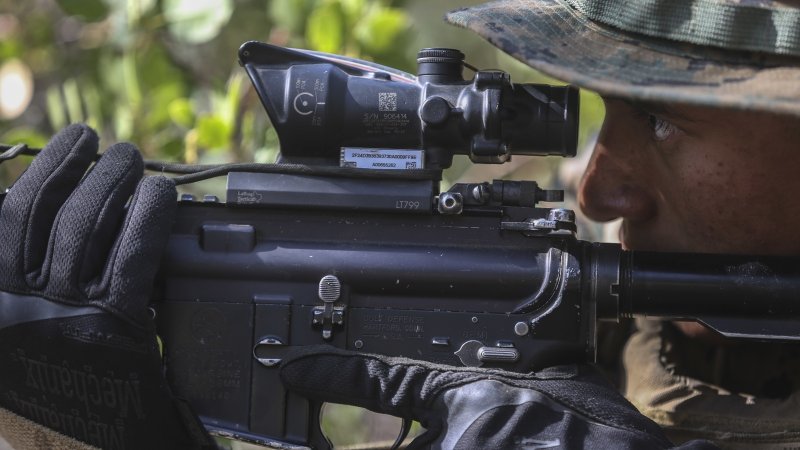 画像13: 海兵隊実物 トリジコン Trijicon ACOG 4x32 BAC Riflescope (13)