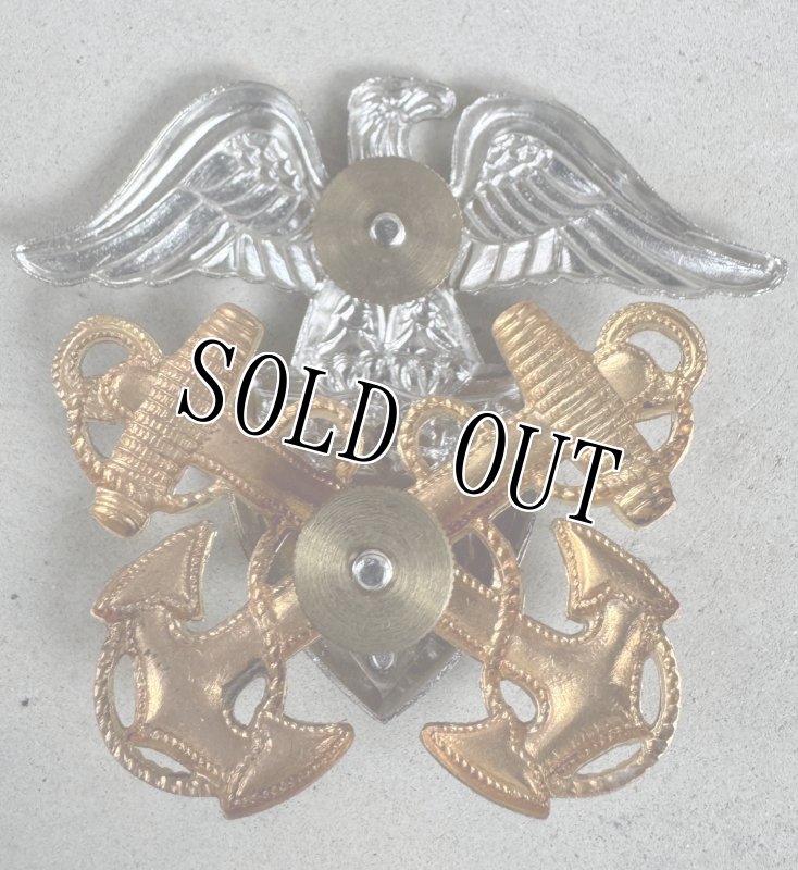 画像2: 米軍実物 U.S.NAVY ドレスキャップ 将校 帽章 (2)