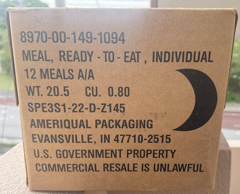 画像4: 米軍実物 2025年10月検【アメリカル】MREレーション非常食/戦闘食 MENU-A (4)