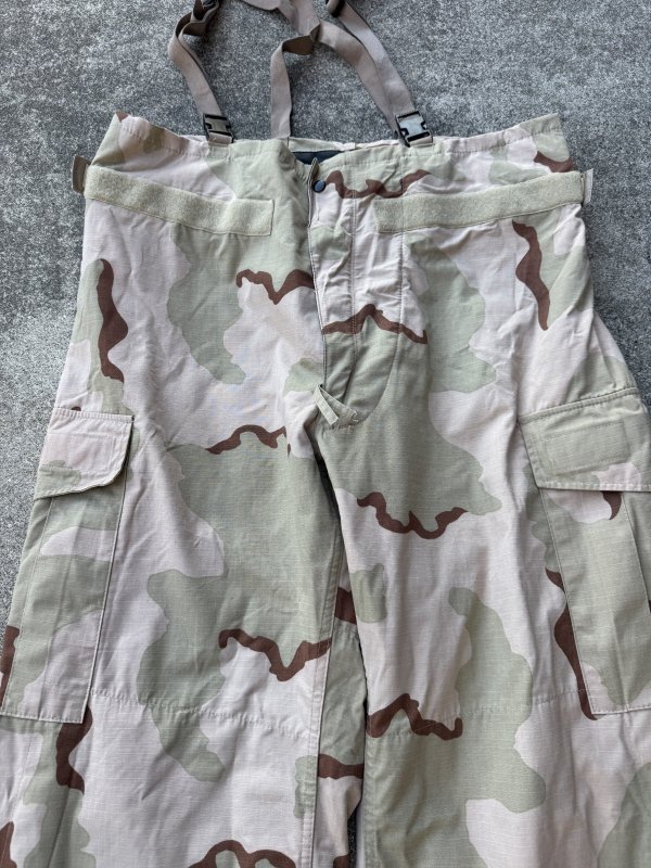 画像4: 米軍実物 科学防護服 デザート3C　 ケミカル パンツ　L-L (4)