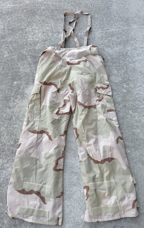 画像1: 米軍実物 科学防護服 デザート3C　 ケミカル パンツ　L-L (1)