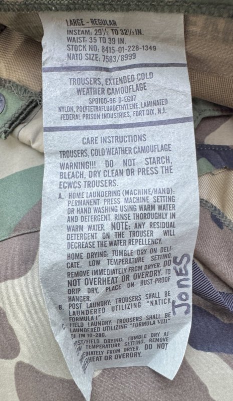 画像6: 米軍実物 ウッドランド ゴアテックスパンツ L-R (6)