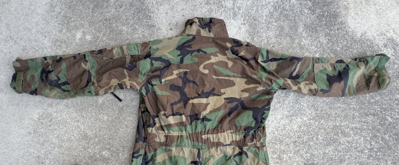 画像4: 米軍実物 迷彩　ウッドランド　メカニックカバーオール　XL (4)
