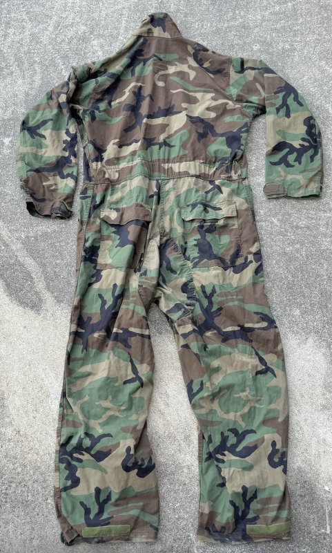 画像3: 米軍実物 迷彩　ウッドランド　メカニックカバーオール　XL (3)