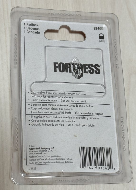 画像3: 米軍放出品  FORTRESS Lock マスターロック 1840D  (3)