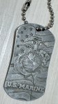 画像2: 米海兵隊放出品　USMC オフシャル　ドッグタグ　ネックレス (2)