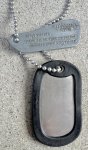 画像2: 米軍放出品 Genesis 31:49 Split Shield Antique Finish ドッグタグ (2)