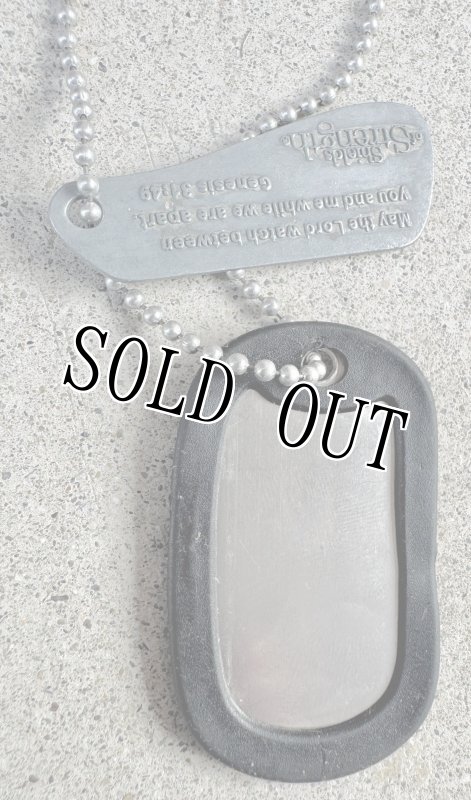 画像2: 米軍放出品 Genesis 31:49 Split Shield Antique Finish ドッグタグ (2)