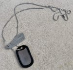 画像1: 米軍放出品 Genesis 31:49 Split Shield Antique Finish ドッグタグ (1)