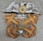 画像2: 米軍実物 U.S.NAVY ドレスキャップ 将校 帽章 (2)