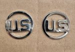 画像1: 米軍実物 USAF アメリカ空軍 襟章 ミラーフィニッシュ (1)