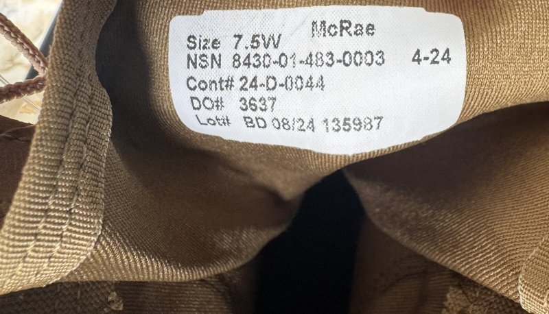 画像8: 米軍実物 McRae FootWear  USMC ジャングル デザート ブーツ 7.5W (8)