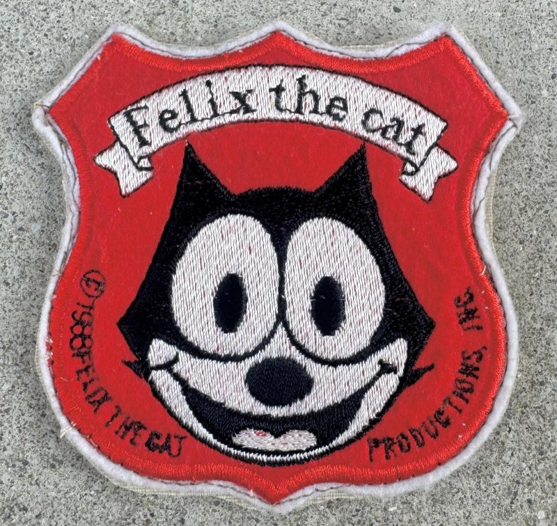 画像1: 米軍放出品 レトロ フィリックス FELIX THE CAT ザ キャット フェリックス 刺繍  (1)