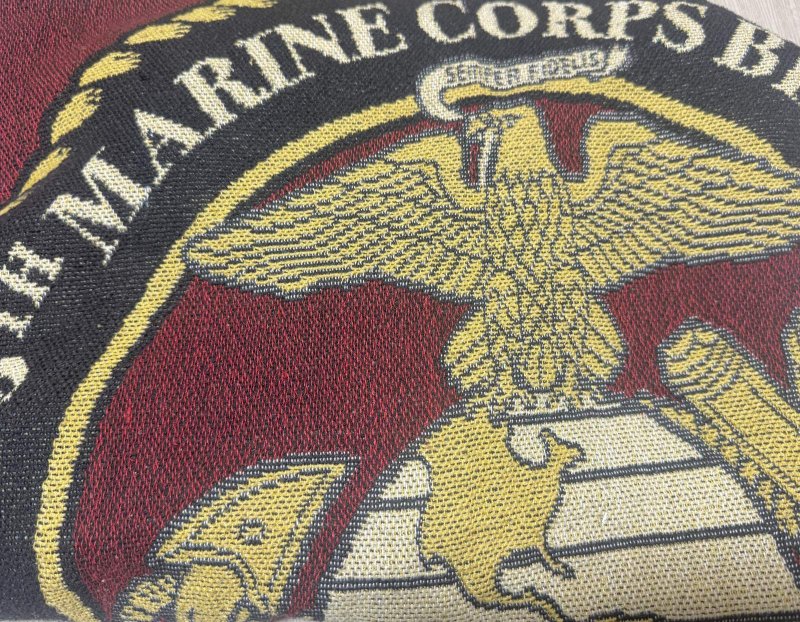 画像2: 米軍実物 USMC モニュメント ブランケット ラグ　タペストリー (2)