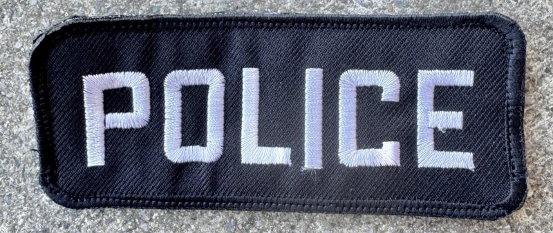 画像1: 米軍放出品 POLICE ワッペン ブラック (1)