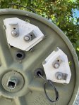 画像7: 米軍実物 ミリタリー テレフォン コム ワイヤー スプール DR8B WD1A 0.5キロメートル ウィズ RL39 スプール ホルダー アンド ストラップ (7)