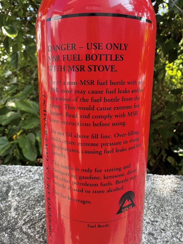 画像5: 海兵隊実物 軍用ガソリン MSR USMC 22oz 650ml フューエル ボトル マルチ燃料  (5)