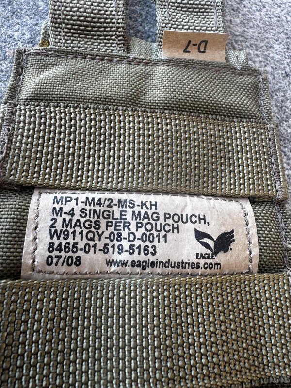 画像5: 米陸軍実物 EAGLE シングル M4/M16   マガジンポーチ SFLCS カーキ (5)