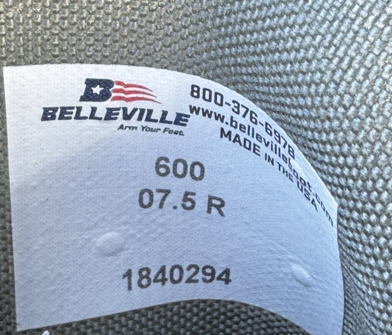 画像11: 米軍実物　Billeville ABU 600 ST ブーツ  7.5 R (11)
