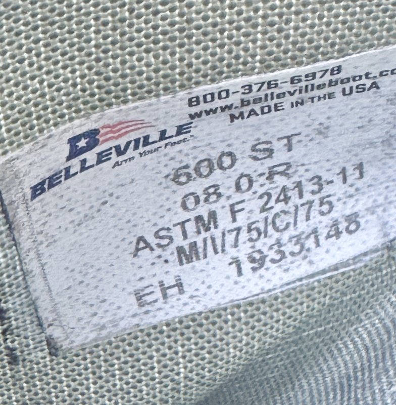 画像11: 米軍実物　Billeville ABU 600 ST ブーツ  7.5 R (11)