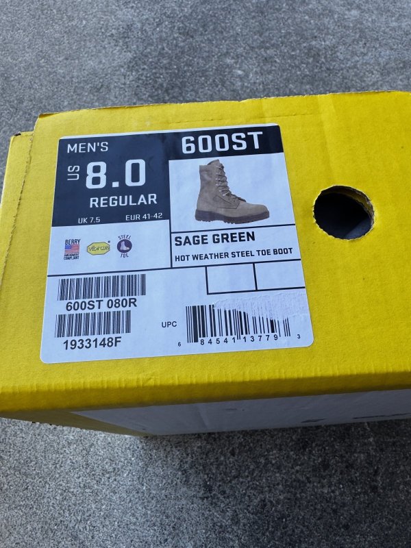 画像12: 米軍実物　Billeville ABU 600 ST ブーツ  7.5 R (12)