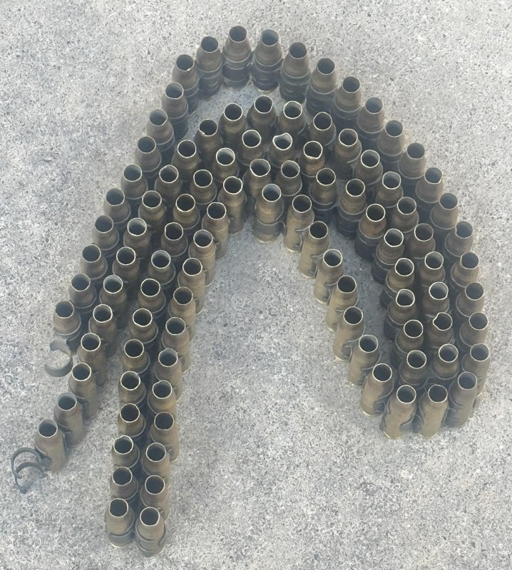 画像4: 米軍実物 7.62mm 100連発 ベルトリンク セット 空薬莢 (4)