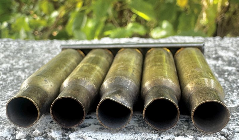 画像5: 米軍実物 7.62mm 空薬莢5連 薬莢 クリップ セット 使用済み 安全品 (5)