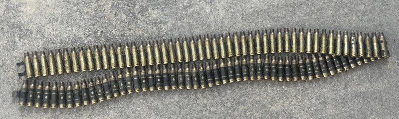 画像2: 米軍実物 7.62mm 100連発 ベルトリンク セット 空薬莢 (2)