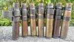 画像5: 米軍実物 12.7mm弾 空薬莢 ベルトリンク セット 7発 使用済み 安全品 (5)