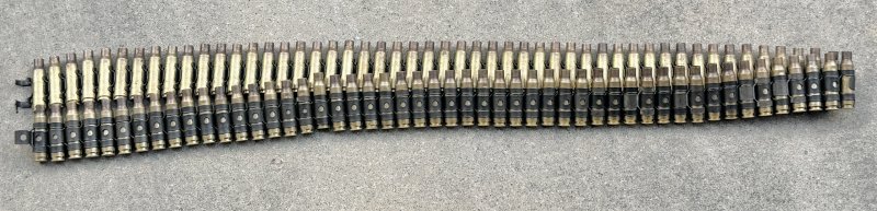 画像2: 米軍実物 7.62mm 100連発 ベルトリンク セット 空薬莢 ⑵ (2)